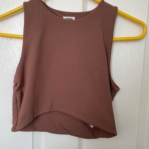 Brown Crop Top / Tank Top